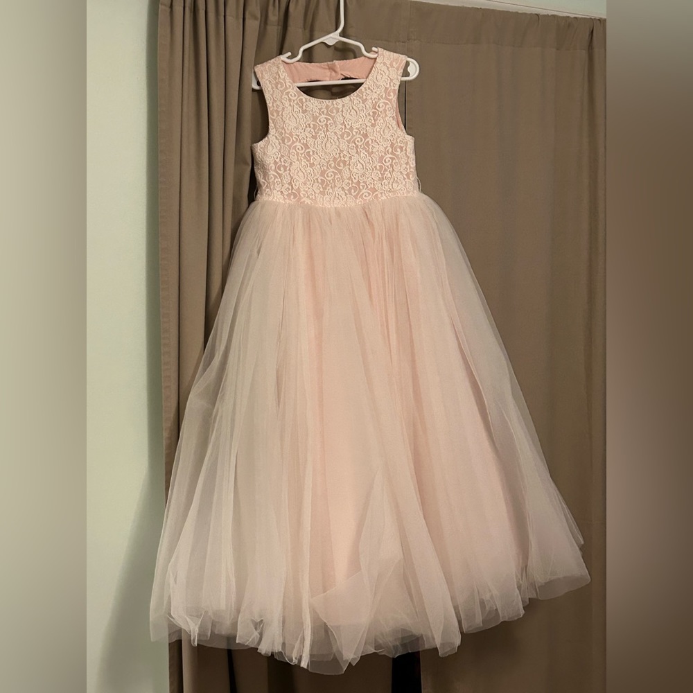 Ball Gown Flower Girl Dress with Heart Cutout